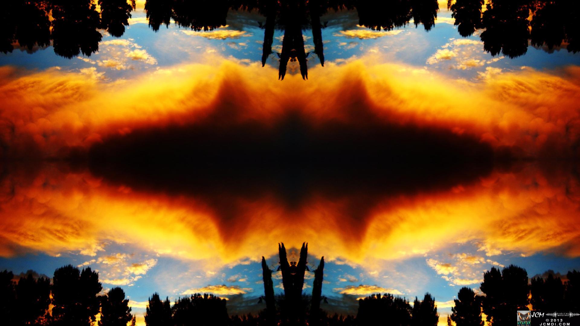 Quadroscopic art made from a digital image of the sky in Santa Clarita, California.